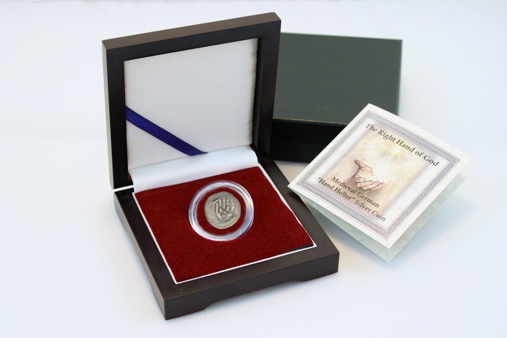 Right Hand of God Box: Medieval German “Hand Heller” Silver Coin