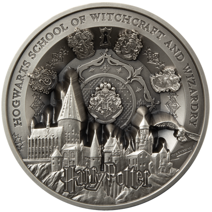 2021 Harry Potter Hogwarts Castle - Samoa - 1 Kg Silver Antiqued