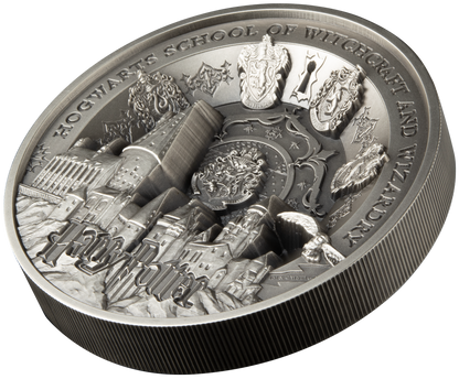 2021 Harry Potter Hogwarts Castle - Samoa - 1 Kg Silver Antiqued