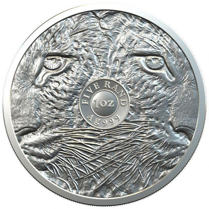 2020 Big Five Leopard - 1 Oz Silver - South African Mint - Brilliant Uncirculated