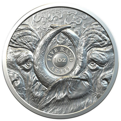 2021 Big Five Buffalo - 1 Oz Silver - South African Mint - Brilliant Uncirculated
