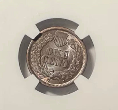 1864 Indian Cent Philadelphia - NGC MS65 BN CAC