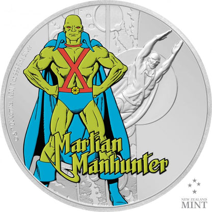 2020 Niue Justice League 60th Anniversary - Martian Manhunter - 1 Oz Silver Proof Coin