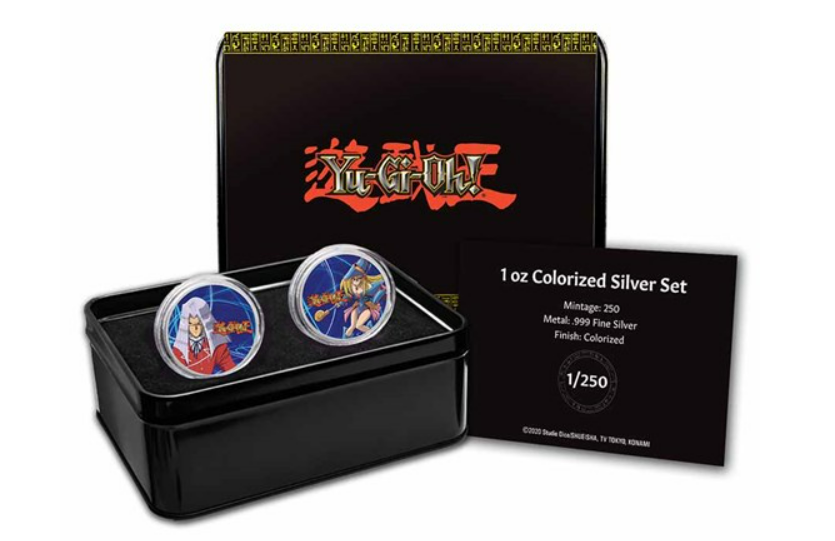 2022  Niue Yu-Gi-Oh Dark Magician Girl and Maximillion Pegasus - 1oz .999 Silver Colour Coin Set