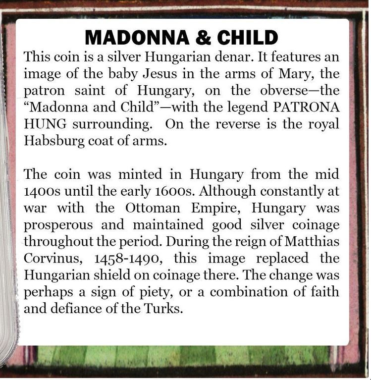 Medieval Hungarian Madonna & Child Silver Denar - NGC Certified
