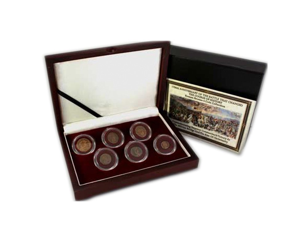 The Battle of the Milvian Bridge: Constantine the Great’s Roman Bronze 6-Coin Box