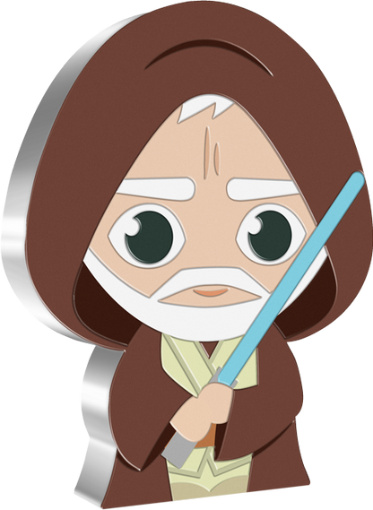 2021 Obi-Wan Kenobi Chibi Collection 1 oz Silver Coin - New Zealand Mint