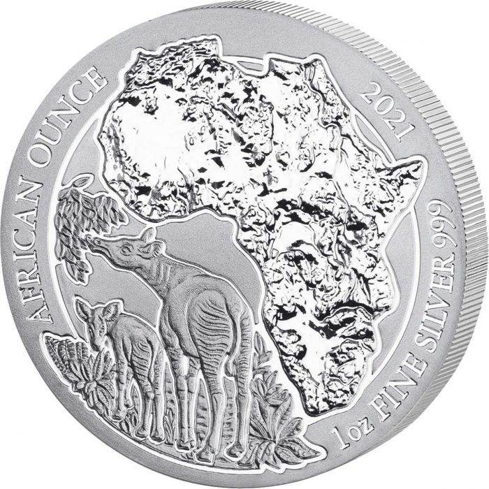 2021 Okapi - 1 Oz Silver - Rwanda - Brilliant Uncirculated