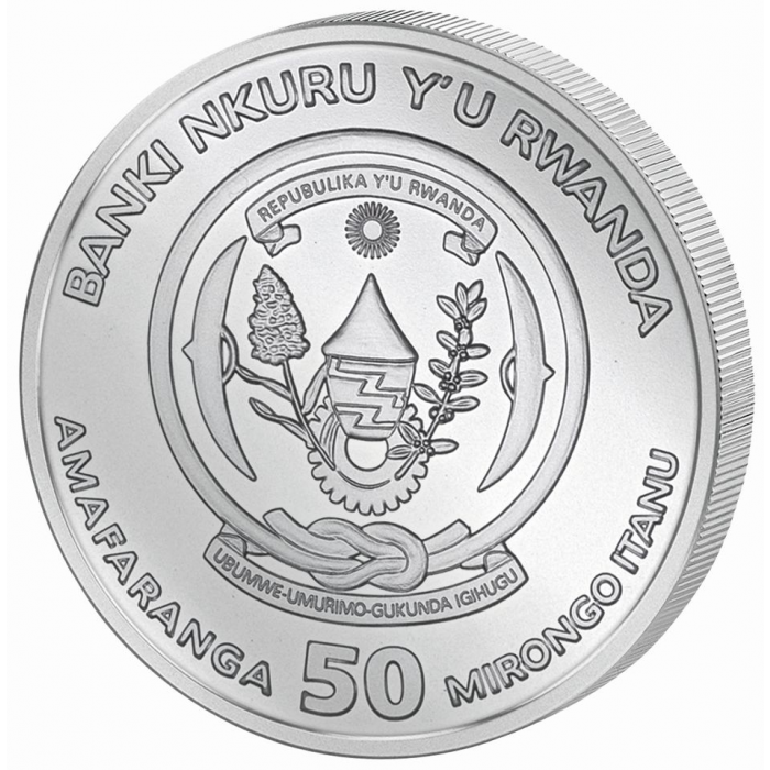2021 Okapi - 1 Oz Silver - Rwanda - Brilliant Uncirculated