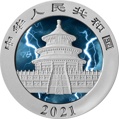 2021 China Panda Storm - 30g Silver - Business Strike