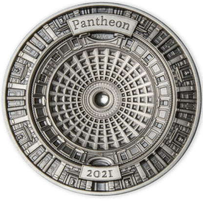 2021 Pantheon 3 Oz Silver - Solomon Islands - 4 Layers Antiqued