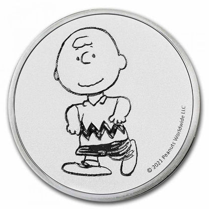 2021 Peanuts- Charlie Brown- 1oz Silver BU