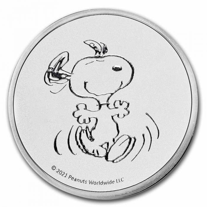 2021  Peanuts - Snoopy- 1oz Silver BU