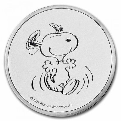 2021  Peanuts - Snoopy- 1oz Silver BU