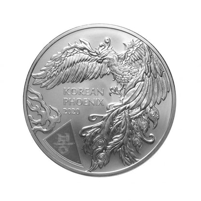 2020 Korean Phoenix 1 Oz Silver - KOMSCO- Brilliant Uncirculated