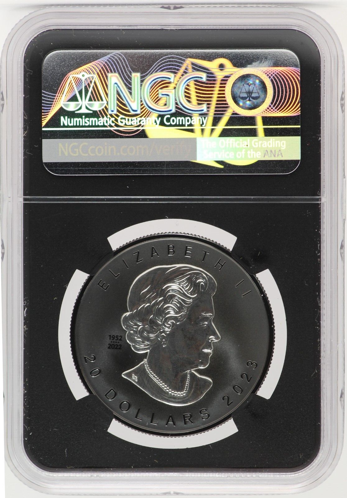 2023 $20 Maple Leaf Super Incuse Black Rhodium 1 oz Silver - NGC PF70 FDI