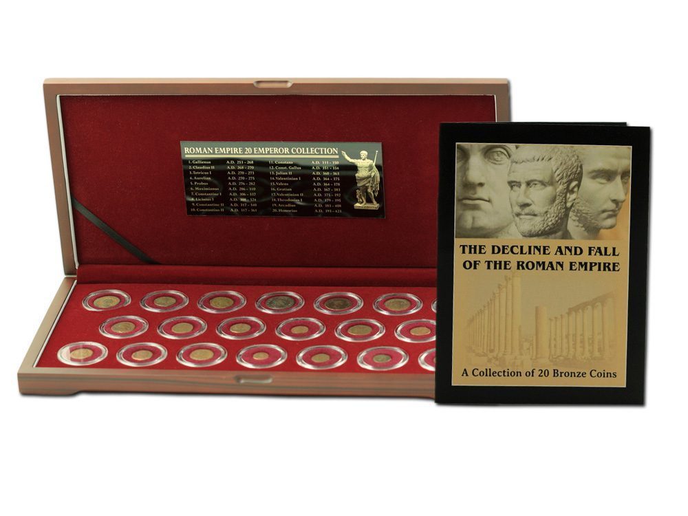 The Decline and Fall of the Roman Empire: Box of 20 Bronze Coins of Ancient Rome
