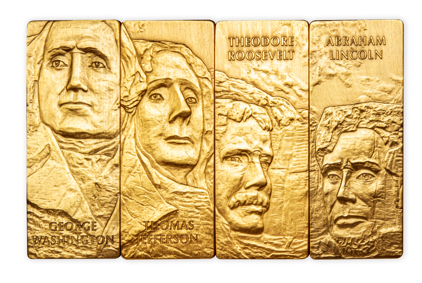 2021 Mount Rushmore 80th Anniverary 1 oz .999 Silver 4 Bar Set - Barbados