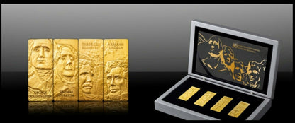 2021 Mount Rushmore 80th Anniverary 1 oz .999 Silver 4 Bar Set - Barbados