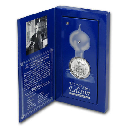 2004 ThomasA. Edison Commem BU Silver Coin