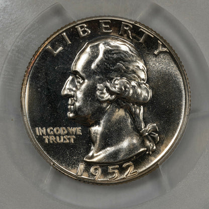 1952 Washington Silver Quarter Philadelphia - FS 901 Superbird  - PCGS PR67