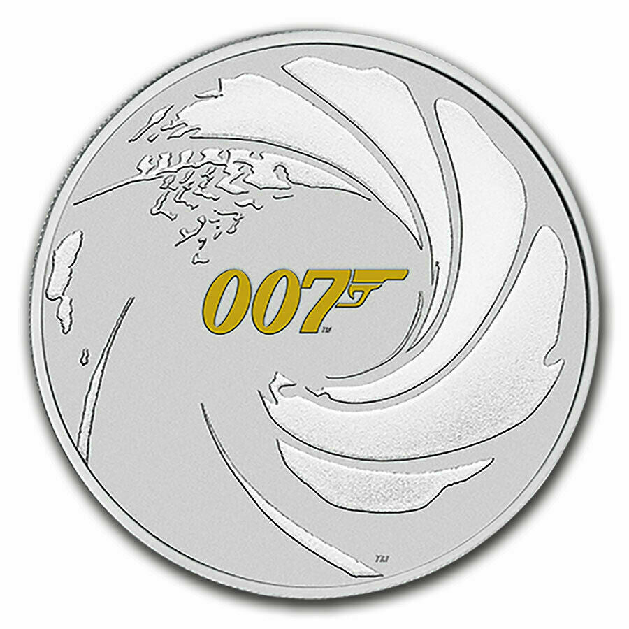 2021 James Bond 007 Logo 1 Oz Silver - Perth Mint - Business Strike