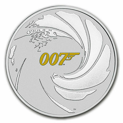 2021 James Bond 007 Logo 1 Oz Silver - Perth Mint - Business Strike
