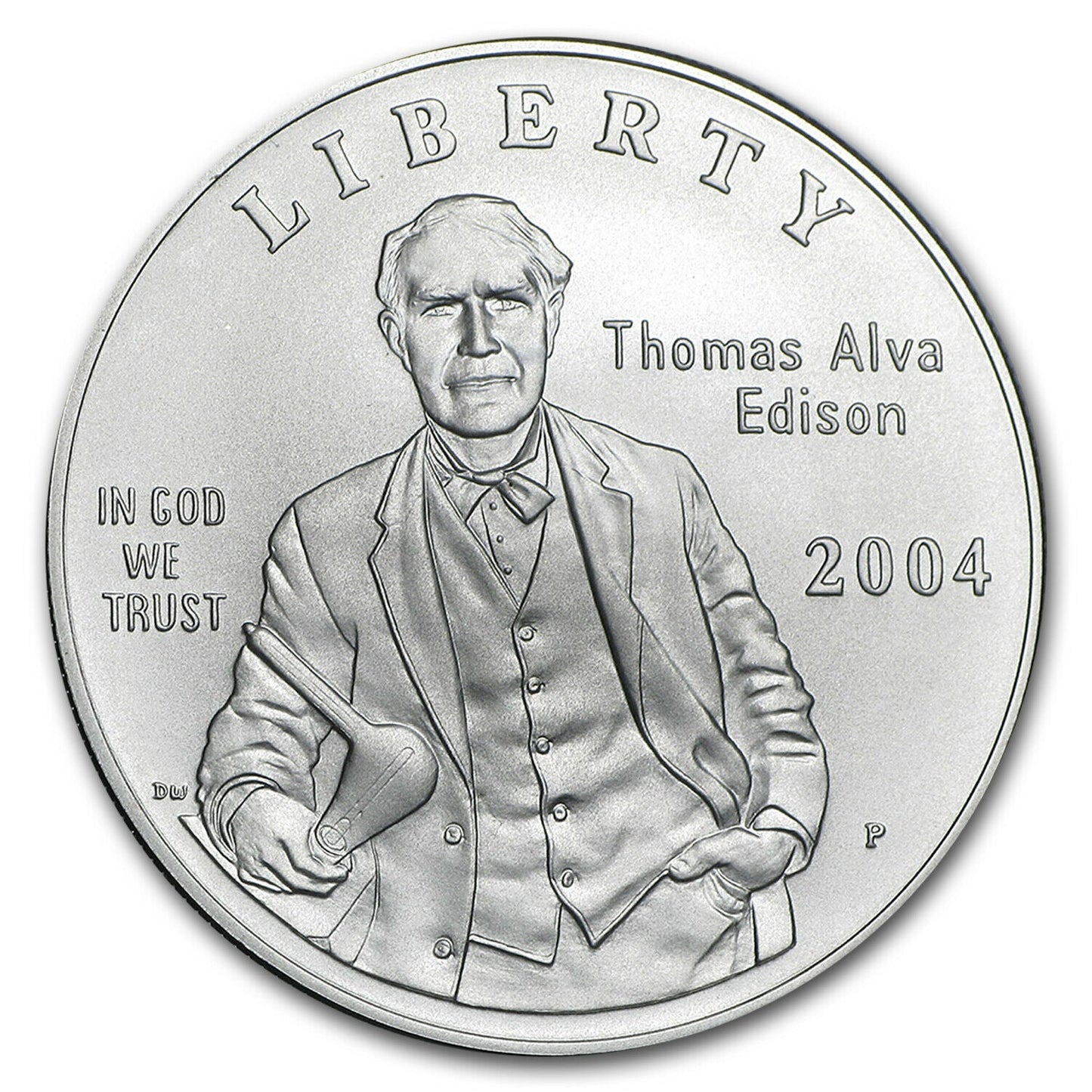 2004 ThomasA. Edison Commem BU Silver Coin