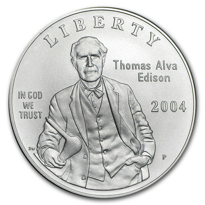 2004 ThomasA. Edison Commem BU Silver Coin