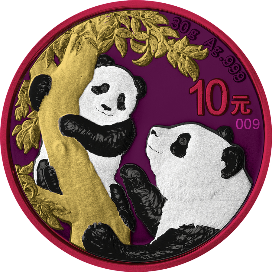 2021 Panda Space Metals 30 gram Silver - China Mint - Business Strike