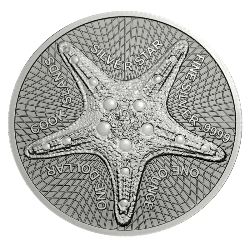 2021 Cook Islands Star Fish - 1 oz Silver