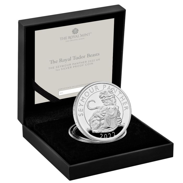 2022 Great Britain The Royal Tudor Beasts - Seymour Panther 1oz  .9999 Silver BU
