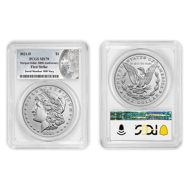 2021 D Morgan Dollar - 100th Anniversary PCGS MS70 First Strike
