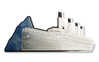 2022 5 oz Solomon Islands Silver RMS Titanic Shaped Coin