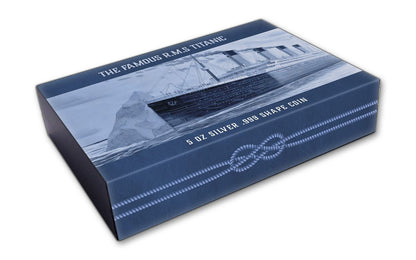 2022 5 oz Solomon Islands Silver RMS Titanic Shaped Coin