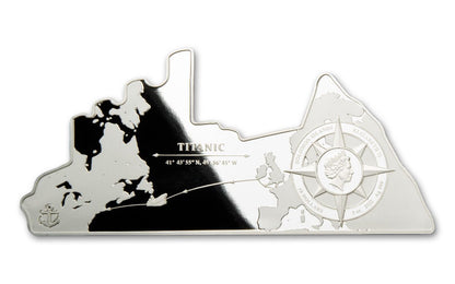 2022 5 oz Solomon Islands Silver RMS Titanic Shaped Coin